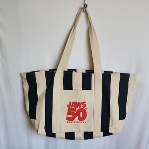 Jaws 50th  Anniversary Large Canvas And Striped Promo Bag